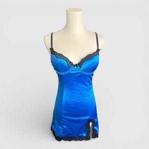 Native Intimates Blue Babydoll Slip Dress